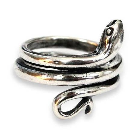 Cleopatra's Silver Snake Ring for wholesale by Moon Raven Designs