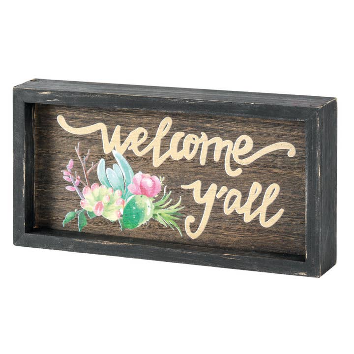 🍗 Welcome Y'all Tabletop Decor por atacado de Dicksons