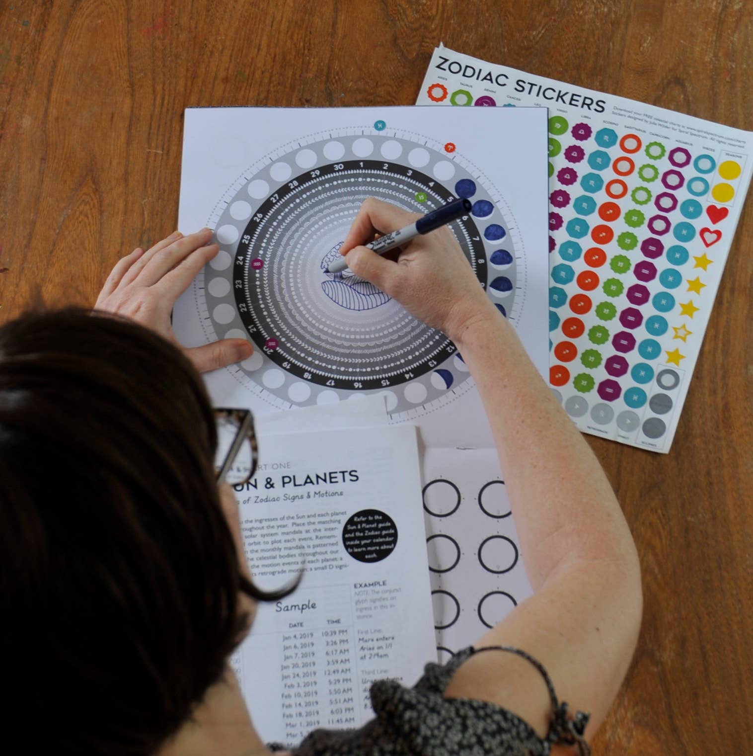 Spiral Spectrum - Wholesale Calendar - Cosmic Clock Undated 12 Month Astrology Calendar3