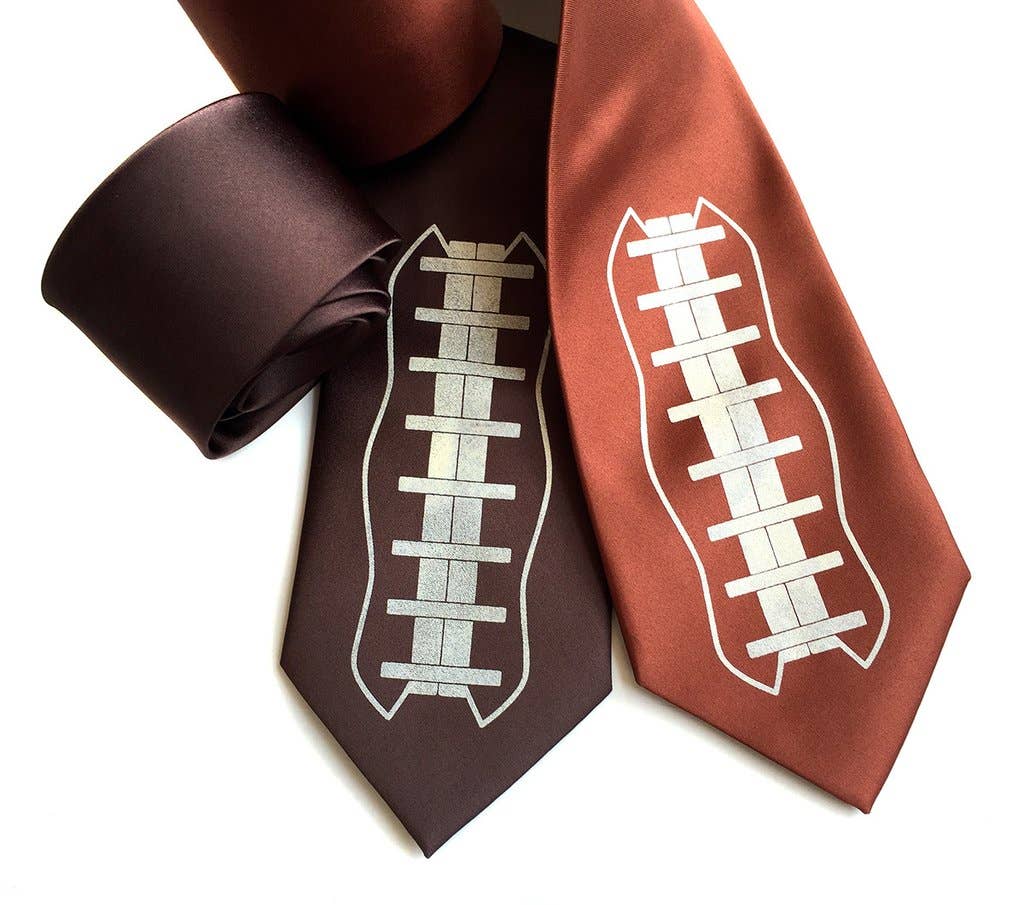 Cyberoptix Tie Lab - Wholesale Necktie - Men's - Football Necktie. Football Lacing Print.2