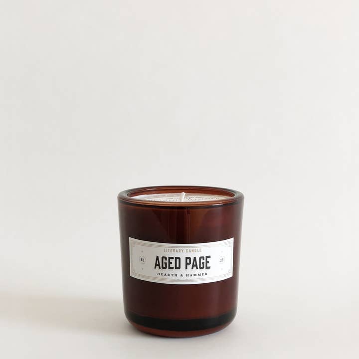 Hearth & Hammer - Wholesale Jar/Filled Candle - Aged Page Soy Book Candle 8.5oz6