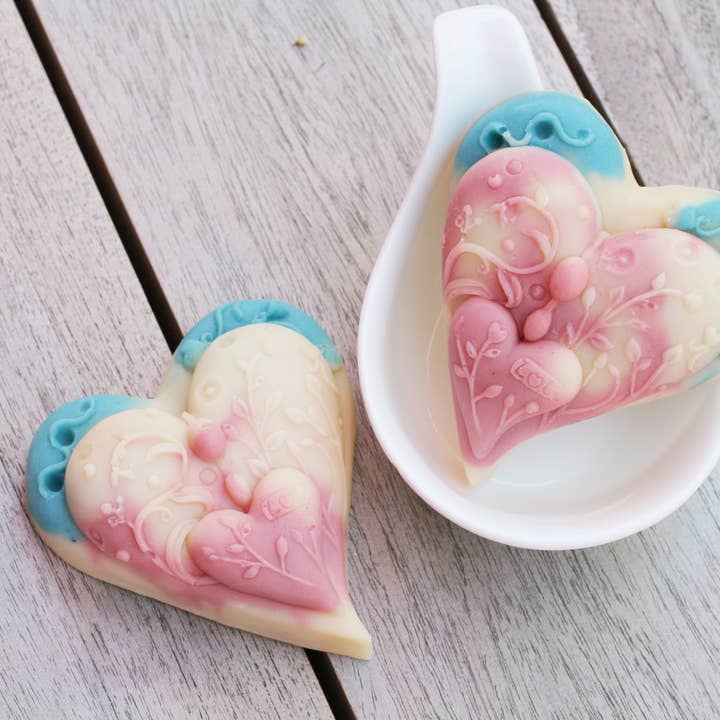 Valentine's Sweet Heart Handmade Soap (Love Spell) 3oz for wholesale by One Leaf Soap