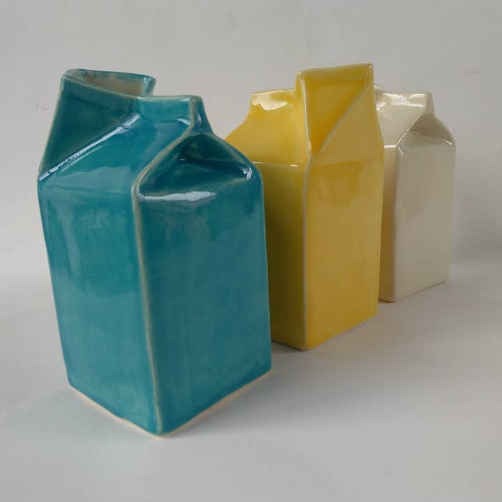 From Donna's Hands - Wholesale Milk/Juice Bottle - Ceramic Milk Carton
