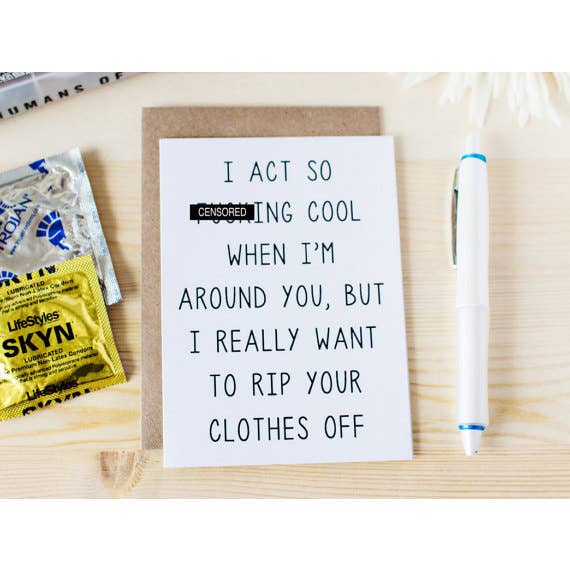 I Act So F-ing Cool Card for wholesale by Honest AF Cards