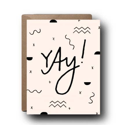 Yay Objects Congratulations Greeting Card for wholesale by Black Lab Studio