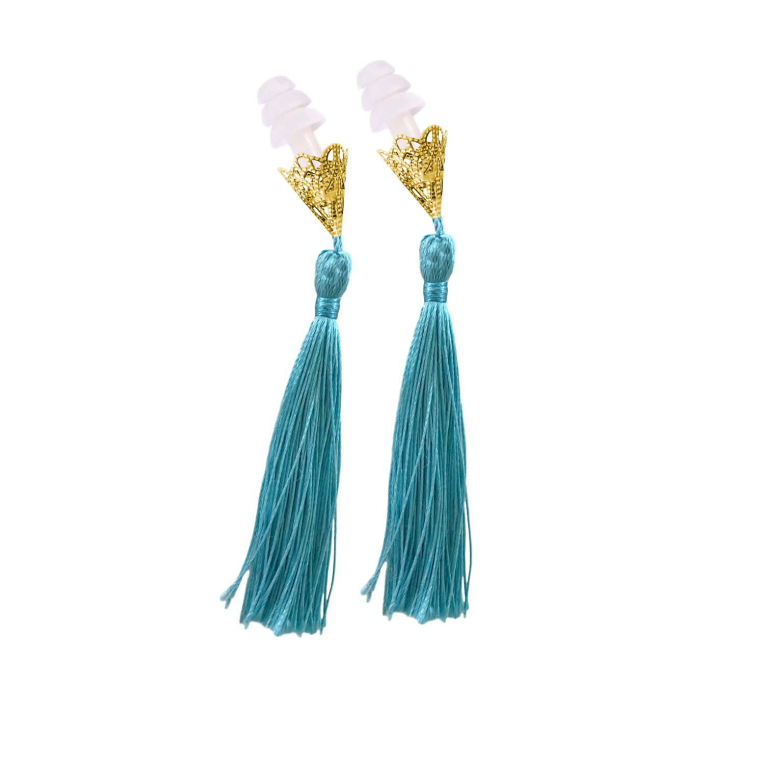 The Sleepy Cottage - Wholesale Tassel Earrings - Aqua Holly Golightly Tassel Earplugs0