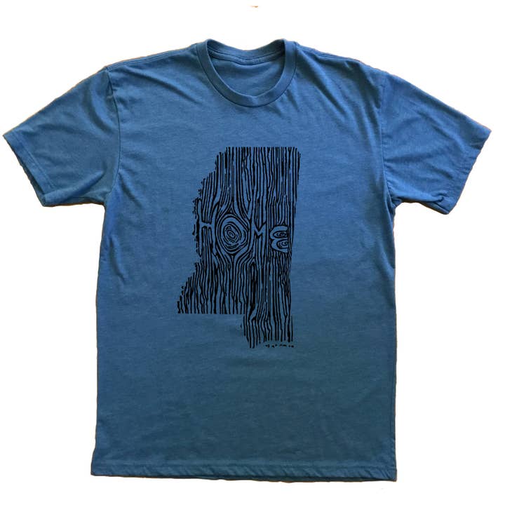 Medium - Mississippi Ingrained State Unisex T-Shirt for wholesale by Ingrained Apparel