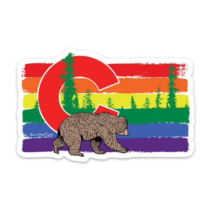 Two Little Fruits - Wholesale Sticker - Stickers Colorado LGBTQ+ Sticker – Bear Pride Gift1