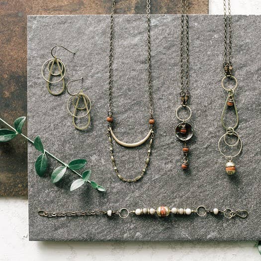 REMOVED BRAND - Wholesale Y-Neck/Lariat Necklace - Francesca Necklace | 20 Inch - Wire Wrapped Stone & Metal 3