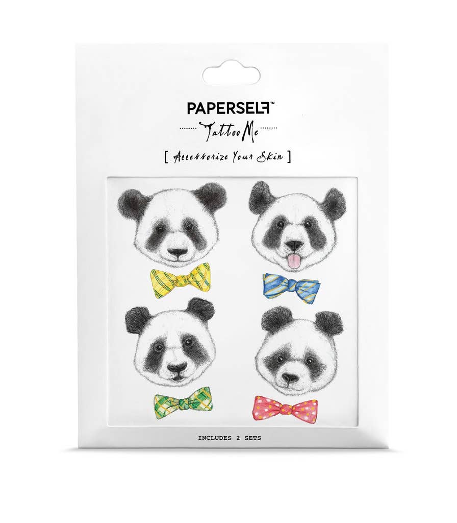 PAPERSELF - Wholesale Temporary Tattoo - Pandas Temporary Tattoos Stickers1