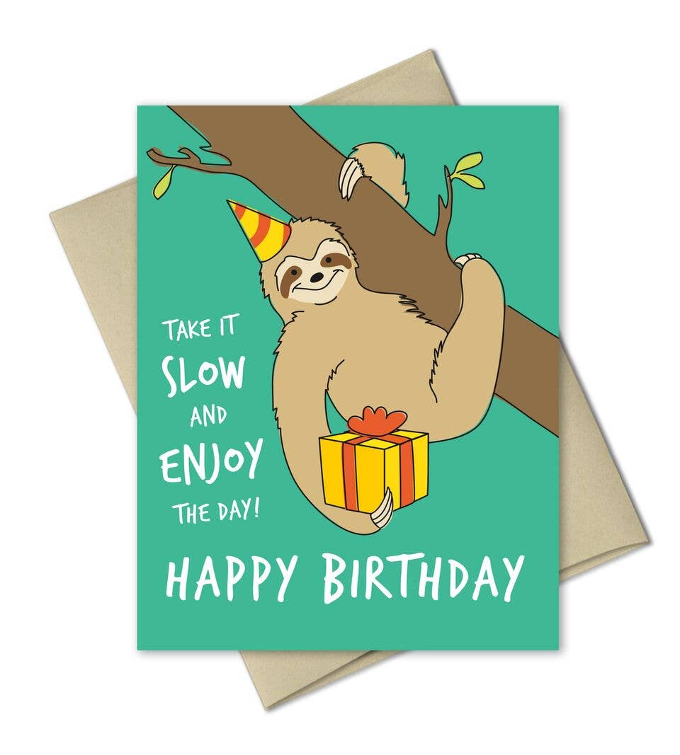 The Imagination Spot - Wholesale Birthday Card - Sloth Birthday Card0