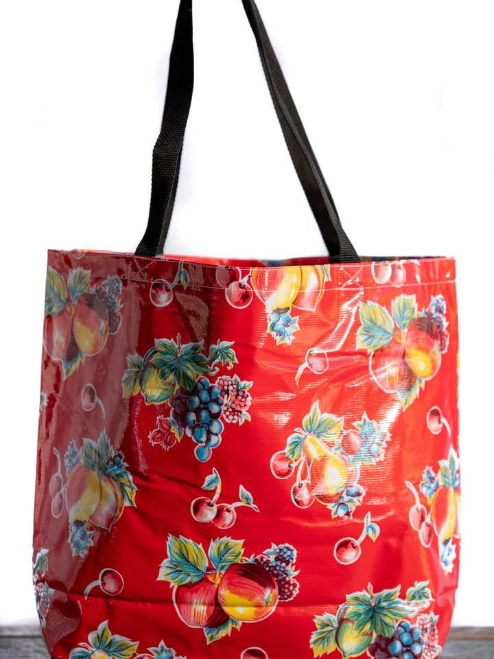 Red Pears and Apples Large Tote for wholesale by Oilcloth International