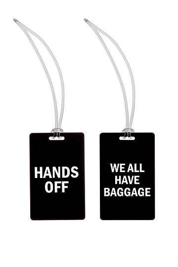 *NEW* Luggage Tags "Hands Off" "My Bag" Choose Colour & Wording! 