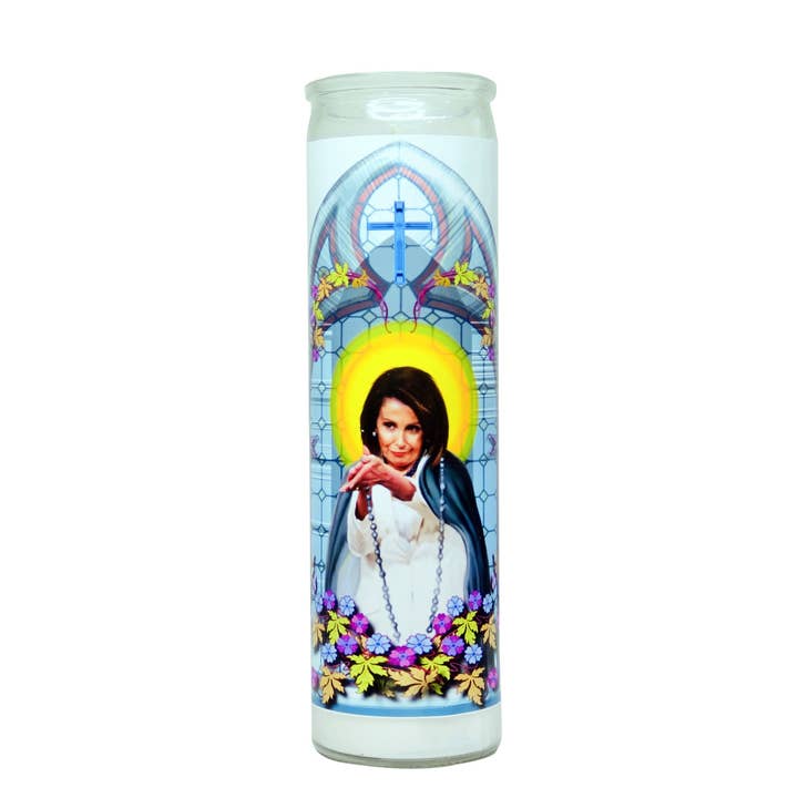 House Speaker Nancy Pelosi Prayer Candle - Patron Saint Of Shade for wholesale by Calm Down Caren