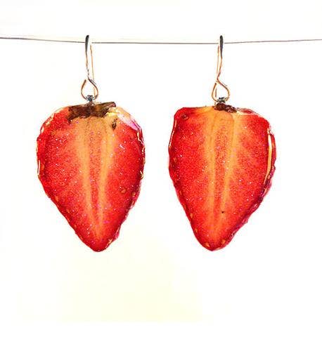 Glitterlimes - Wholesale Dangle Earrings - Strawberry Fruit Earrings - Fruit Jewelry1