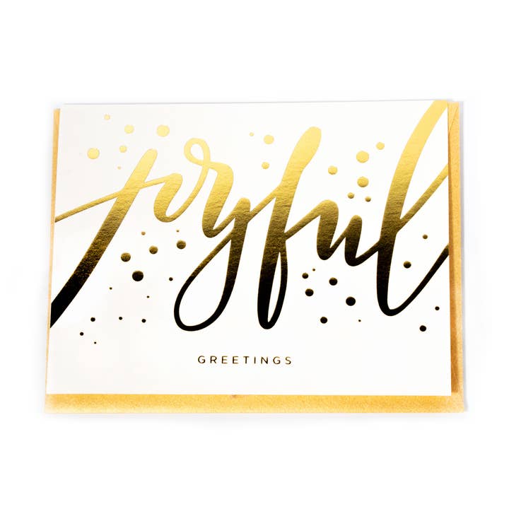 Joyful Greetings! for wholesale by Paisley Paper Co.