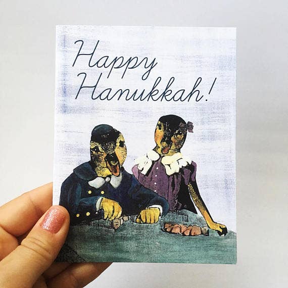 Pergamo Paper Goods - Wholesale Hanukkah Card - Animal Hanukkah Greeting Cards1
