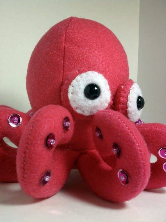 Live Dream Create - Wholesale Stuffed/Plush Toy - Kids & Baby - Hot Pink Octopus Plush with Pink Suckers1