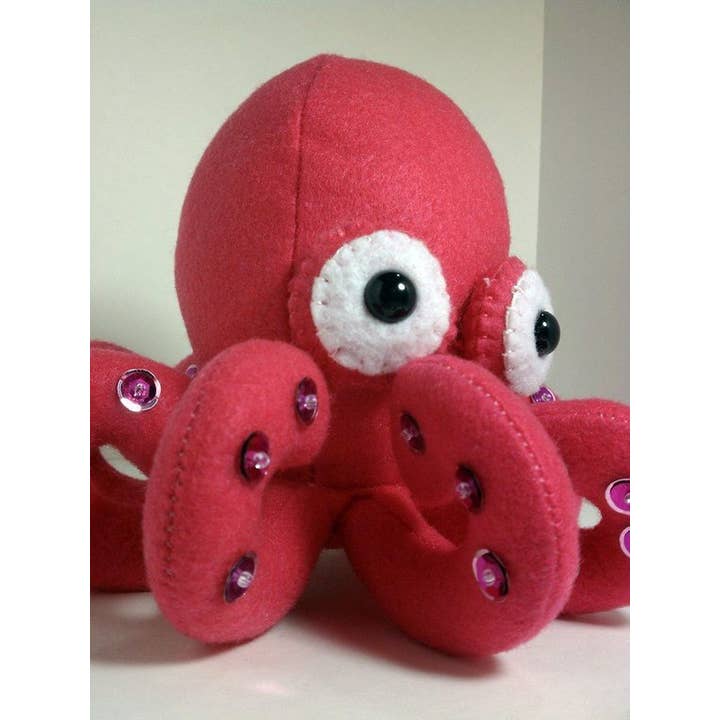 Live Dream Create - Wholesale Stuffed/Plush Toy - Kids & Baby - Hot Pink Octopus Plush with Pink Suckers1