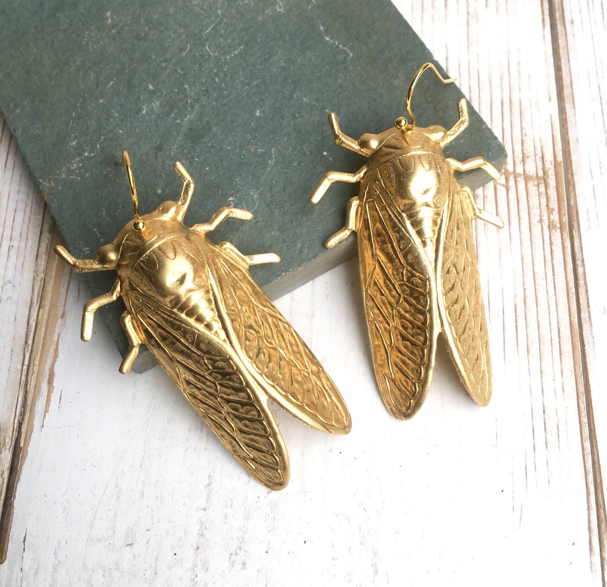 Red Truck Designs - Wholesale Dangle Earrings - Gold Beetle Earrings Cicada Earrings Short Ear Wires2