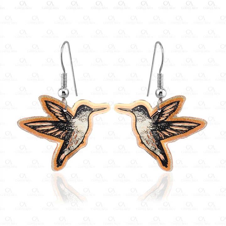 806 hummingbird Design Earrings for wholesale by COPPER ARTS INC.