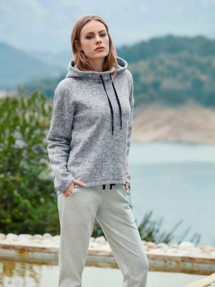 Gray Homewear Sweatshirt for wholesale by MOOD PJMS