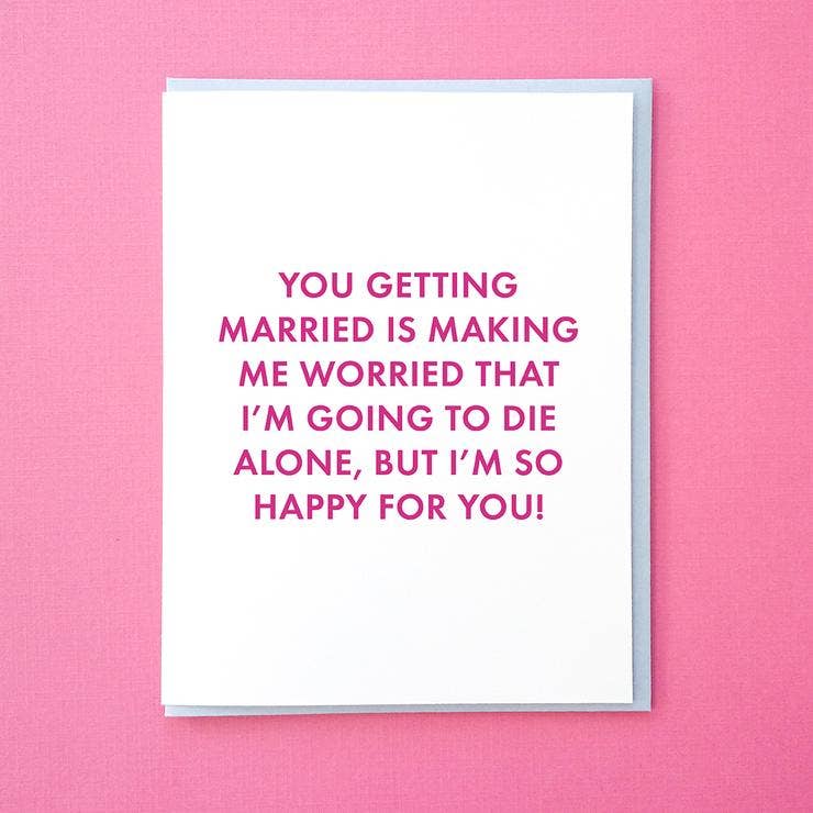 Tick Tock Press - Wholesale Love Card - Worried I'll Die Alone