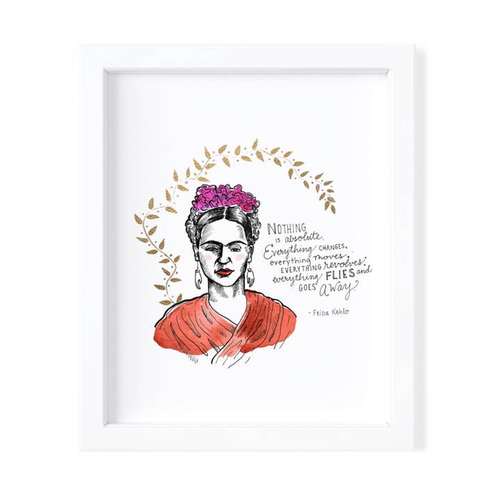 Dat is wat ze zei: Frida Kahlo - 8x10 Fine Art Print voor wholesale door Kimothy Joy