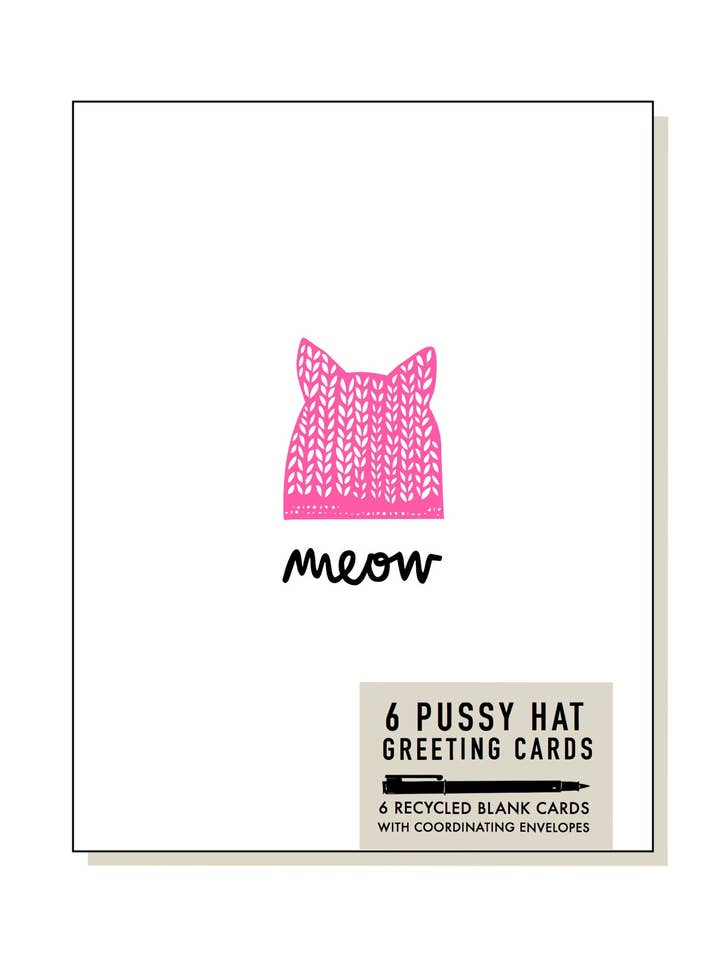 Pussyhat Card - Set of 6 for wholesale by jack + ella paper