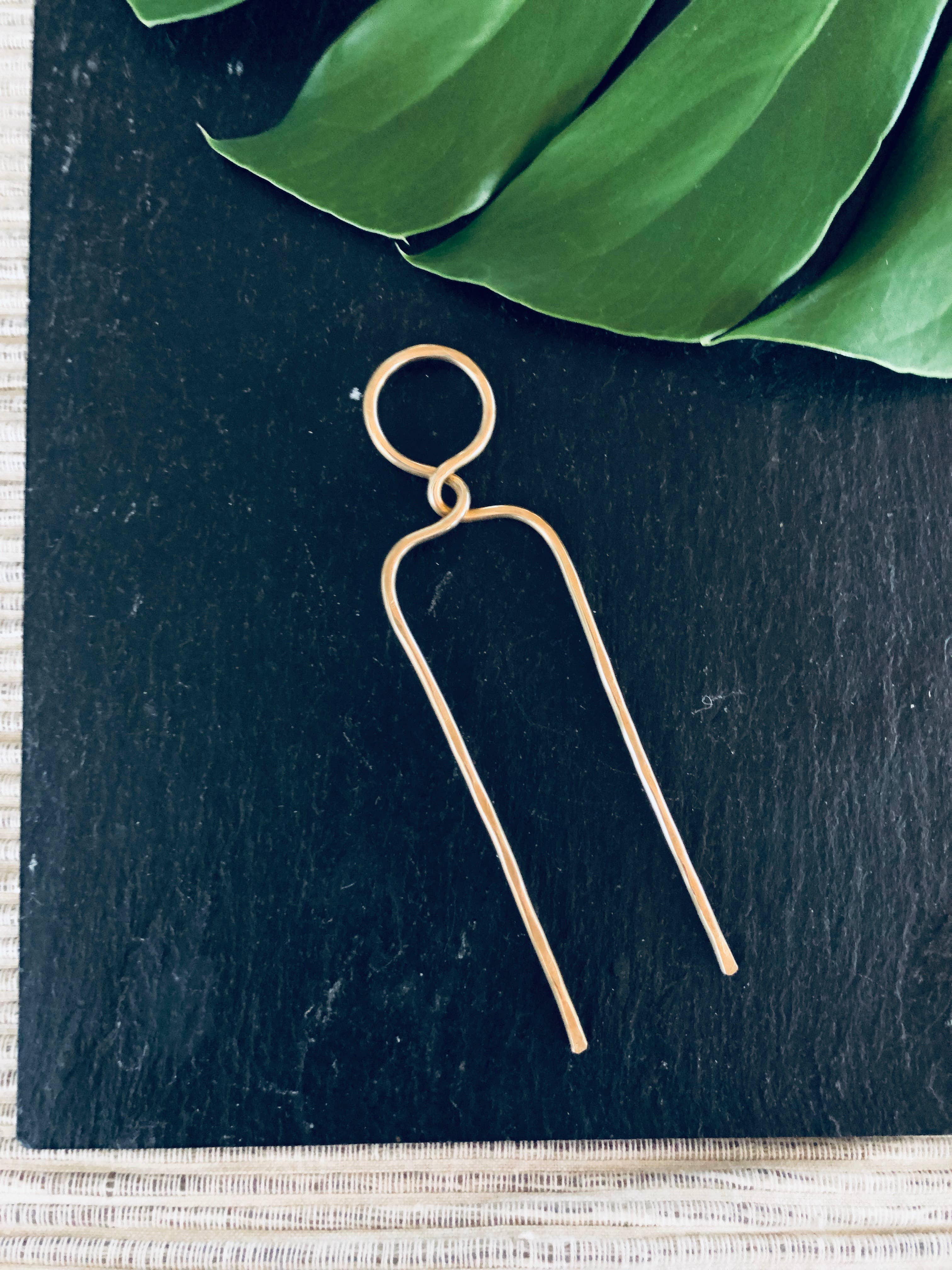 La Soucique Studio Metalsmithing - Wholesale Hair Pin - Brass People Hair Fork1
