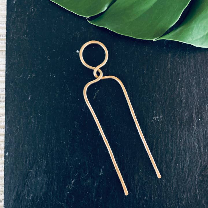 La Soucique Studio Metalsmithing - Wholesale Hair Pin - Brass People Hair Fork1