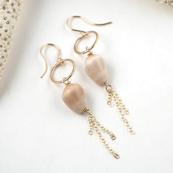 hawaiian cone shell earrings for wholesale by Midori Jewelry Hawaii