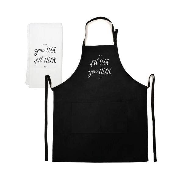 Tablier et torchon Cook/Clean | Set pour la vente par Wild Ink Press