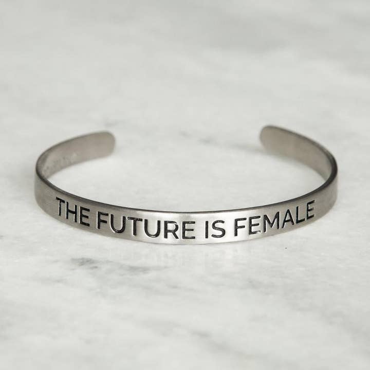 The Future Is Female Cuff (Silver) for wholesale by Bird + Stone