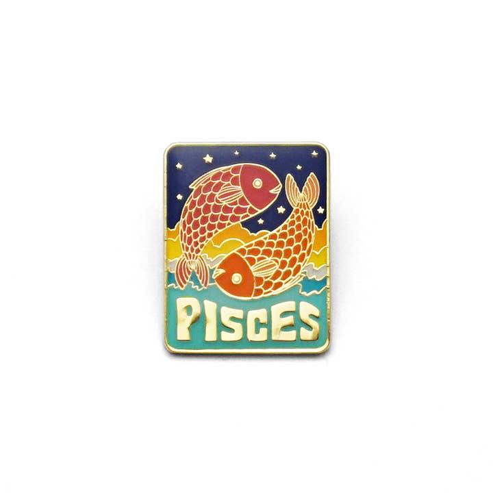Lucky Horse Press - Venta al por mayor Botón/prendedor - Pin Esmalte Piscis