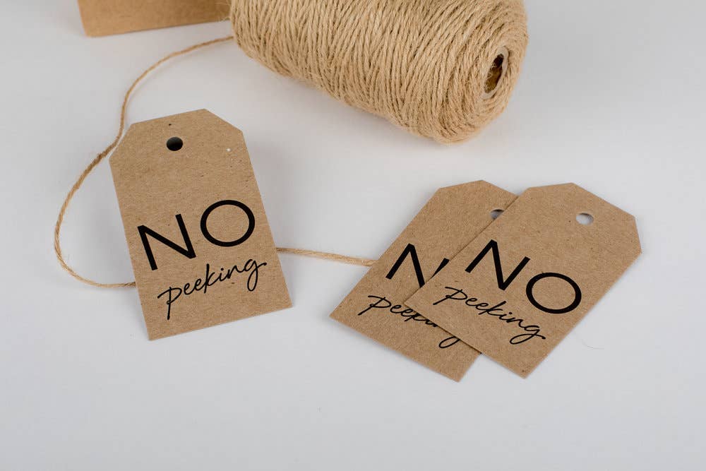 Wrinkle & Crease Paper Products - Wholesale Gift Tag - No Peeking Gift Tag4