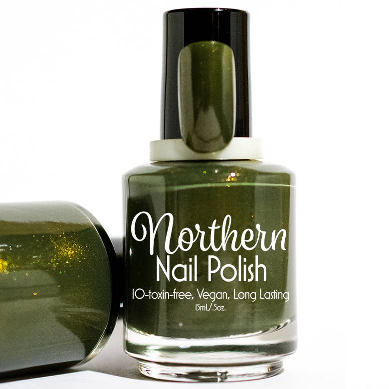 Northern Nail Polish - Wholesale Nail Polish - Up North ~ Nail Polish Green Olivine Toxin Free Vegan Midwest6