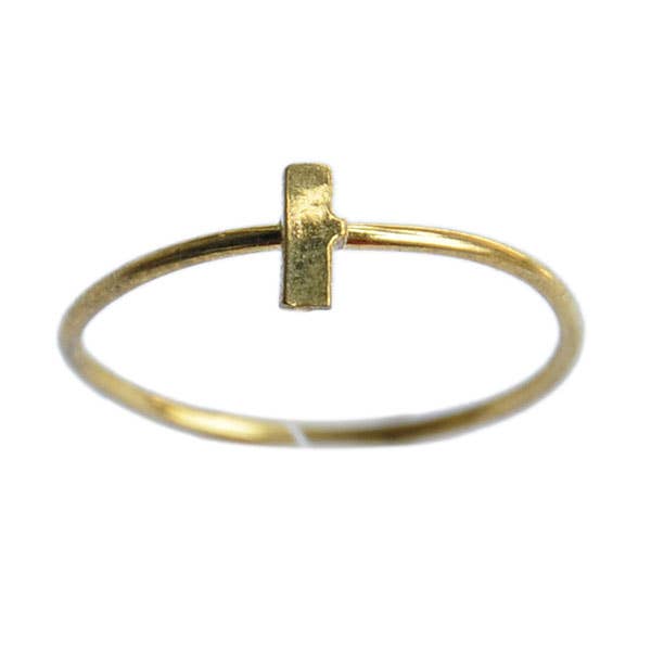 Guld Bar minimalistisk håndlavede messing Ring for engroshandel hos Butter Brass by Vittrock