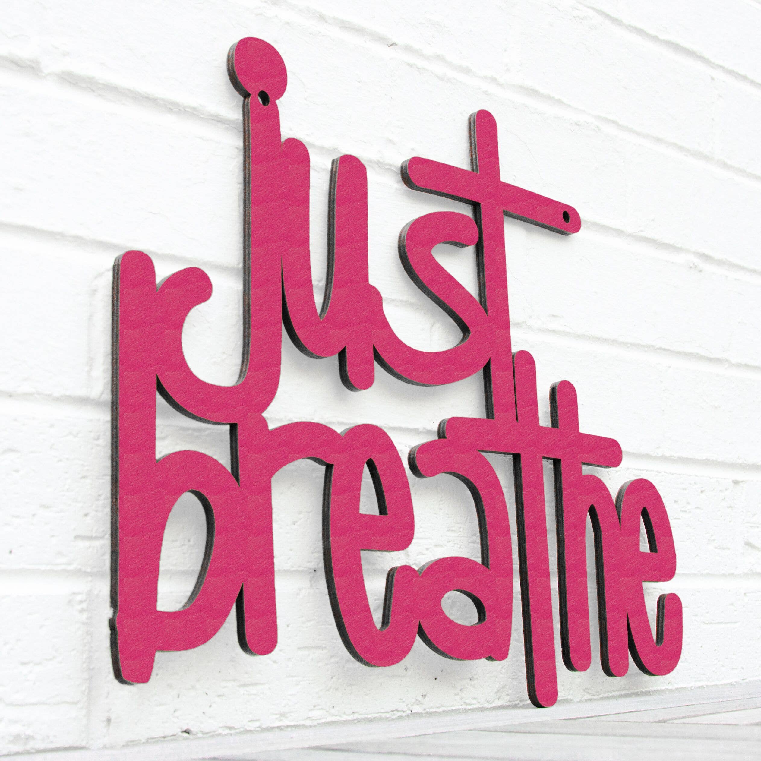 Spunky Fluff - Wholesale Wall Sign - Just Breathe, Inspirational Wood Wall Art Sign3