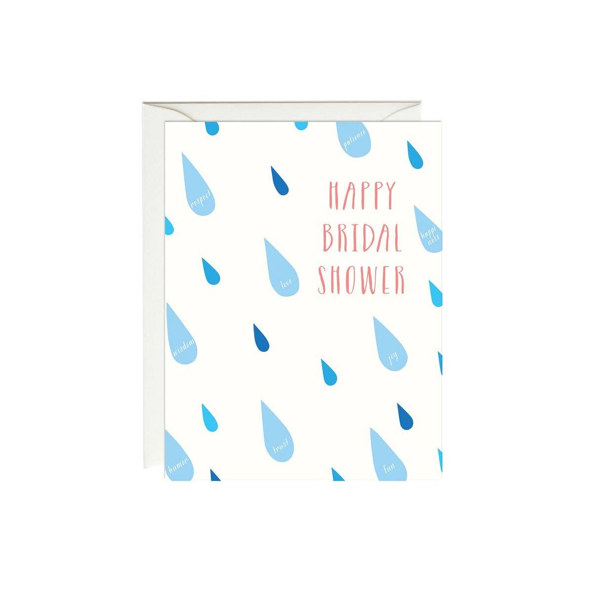 Paula & Waffle - Wholesale Bridal Shower Card - Bridal Shower Raindrop Blessings Card0