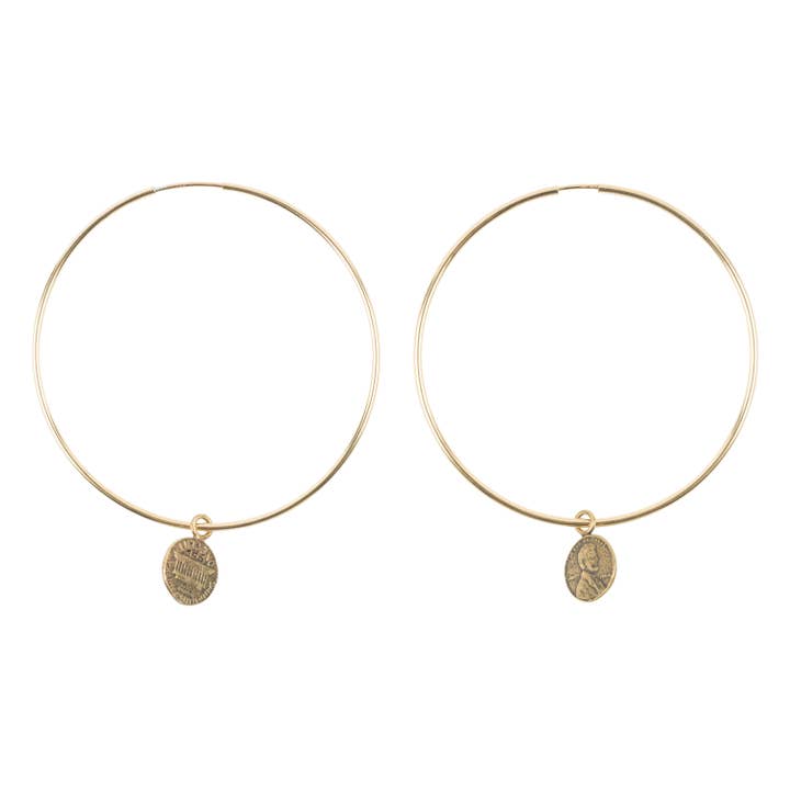Petite Penny Large Hoop Earrings for wholesale by Studio Penny Lane