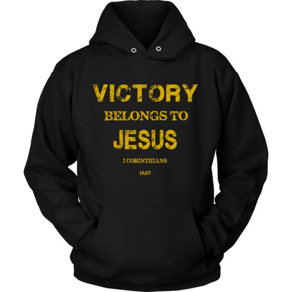 Victory Belongs to Jesus Hoodie - Black for wholesale by A Quiver Full