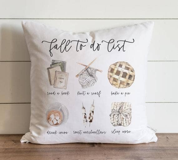 Porter Lane Home – wholesale Prydnadskuddfodral – Höst att göra-lista Kuddfodral0