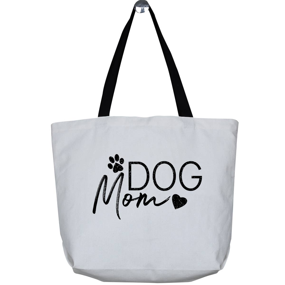 Made2Order - Wholesale Tote Bag - Women's - Dog Mom Wide Canvas Reusable Tote Bag0