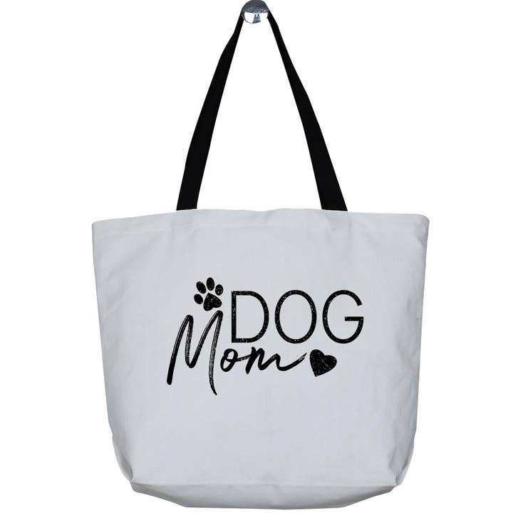 Made2Order - Wholesale Tote Bag - Women's - Dog Mom Wide Canvas Reusable Tote Bag