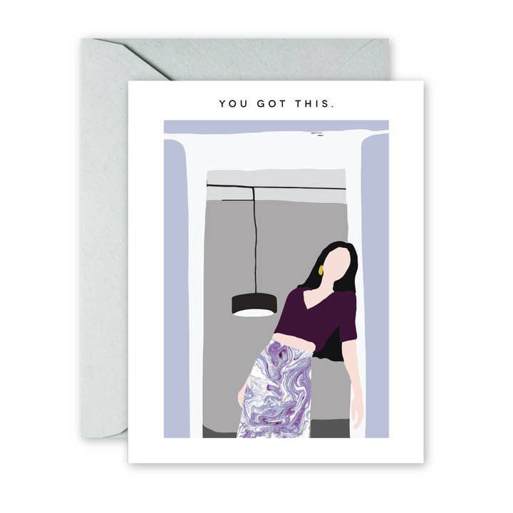 Affichage de la carte de voeux de figure féminine pour la vente par pixelimpress