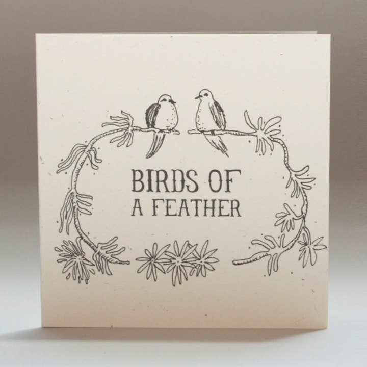 Tiramisu Paperie - Wholesale Stationery/notecard set - Birds of Feather Mini Greeting Card0