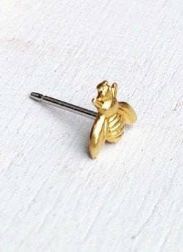 Red Truck Designs - Wholesale Stud/Post Earrings - Gold Bee Stud Earrings4