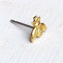 Red Truck Designs - Wholesale Stud/Post Earrings - Gold Bee Stud Earrings4
