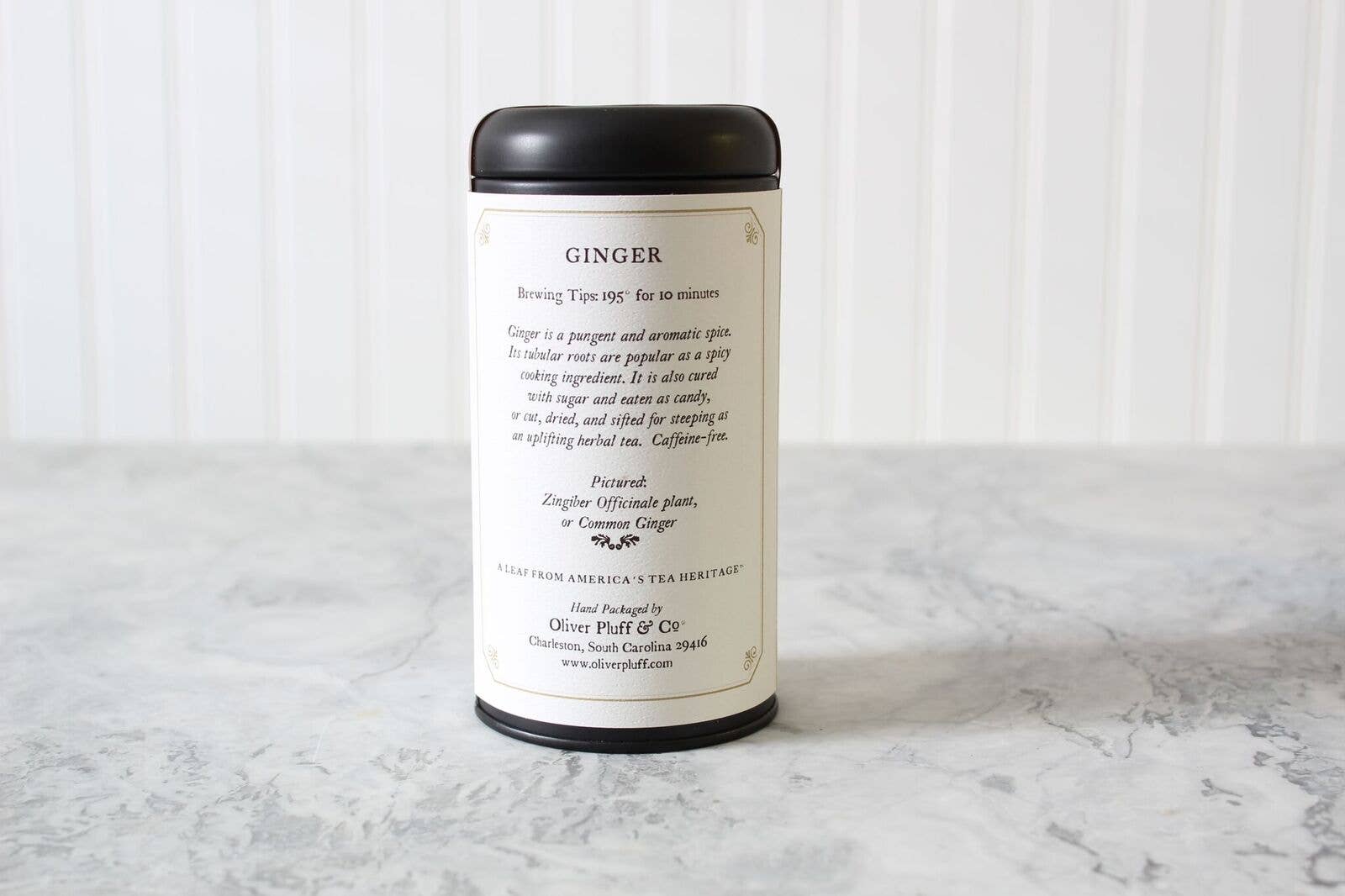 Oliver Pluff & Company - Vendita all'ingrosso Tè in bustine - Ginger - 20 bustine di tè in latta Signature2